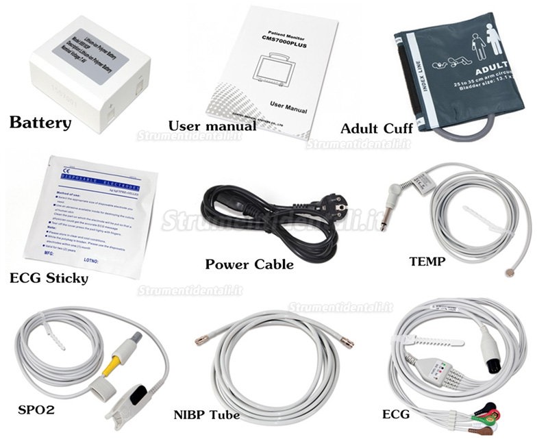 COMTEC® CMS6500 7″ Schermo Touch Monitor Multiparametrico paziente